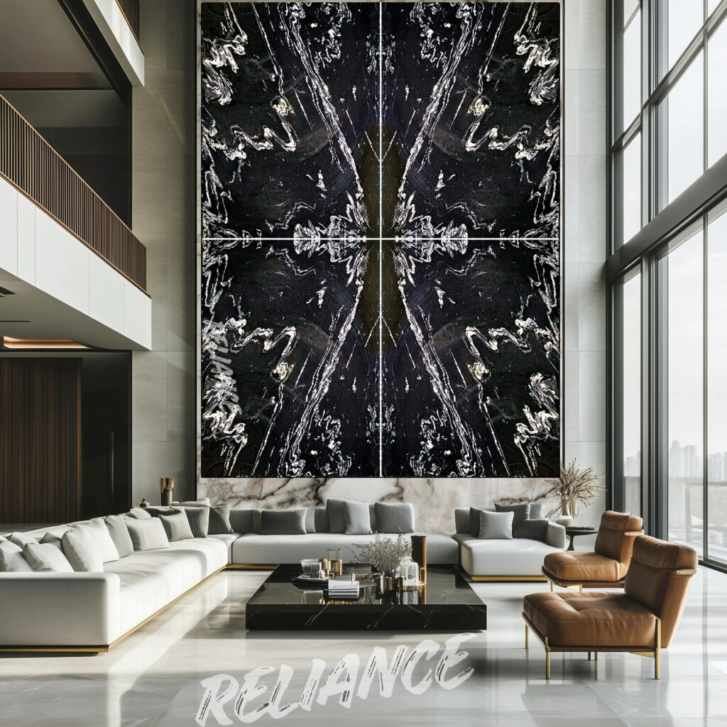 Titanium black granite forest black granite indian granite exporter blocks export quarry reliance mines & minerals india