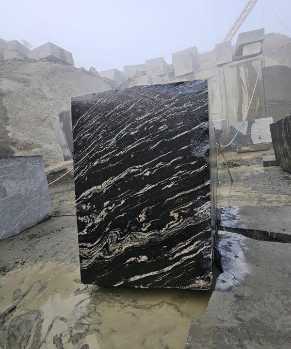 Product Overview: Reliance Titanium Black & Forest Black Granite is a luxurious natural stone celebrated for its striking black background enriched with flowing golden and white veins. Mined from our owned quarry, this granite represents strength, elegance, and timeless beauty — making it a preferred choice for high-end architectural and interior projects across the globe. Each block is a unique creation of nature, offering unmatched character and visual depth. Technical Specifications: Title Reliance Titanium Black & Forest Black Granite Block Stone Type Granite Block Type Gangsaw Block Block Size 300 CM x 180 CM x 180 CM (LXWXH) Color Deep Black with Gold & White Veins Surface Finish Options Wire Saw Cut Density 2960-3000 kg/m3 Compressive Strength 200-250 MPa Water Absorption 0.2%-0.3% Hardness (Mohs) 6 to 7 Porosity Low Origin India Applications Slabs, Countertops, Flooring, Wall Cladding, Interior Key Features: Elegant Aesthetic Appeal: Deep jet-black background enhanced by golden and silver waves — a naturally luxurious look. Superior Strength & Durability: Excellent structural integrity and long-term performance in varied climates. High Polish Retention: Achieves exceptional gloss and mirror-like reflection after finishing. Consistent Texture: Uniform color and grain suitable for large-scale architectural applications. Versatile Application Range: Perfect for multiple interior purposes. Low Maintenance: Resistant to stains, scratches, and moisture, ensuring lasting beauty with minimal upkeep. Export-Grade Blocks: Carefully selected and cut for optimal slab yield and international market standards. Recommended Uses: Kitchen Countertops & Islands Luxury Flooring & Staircases Hotel Lobbies & Reception Areas Wall Cladding & Facades Memorials & Monuments Designer Furniture Tops Why Choose Reliance Titanium Black Granite and Forest Black Granite? Our granite is preferred by export buyers because of: Natural white veins and attractive deep black surface Zero crack, high strength and durability, suitable for projects & reprocessing Consistent Gang Saw block sizes Strict quality checks for each block before shipment Reliable and stable long-term supply Export Capabilities & Payment Terms: We provide smooth, professional export handling with: Payment Options: L/C at sight (Letter of Credit at sight) D/P (Documents Against Payment) T/T advance (if preferred by the buyer) Shipping Documents Provided: Bill of Lading (BL) Commercial Invoice Packing List Certificate of Origin Other documents as per buyer requirements Shipping Price Options: FOB (Indian Port) CNF (any destination port globally) Our logistics team ensures timely loading, documentation, and shipment coordination for a hassle-free experience. About Reliance Mines & Minerals We have a strong presence in the global stone industry, regularly exporting to China, Germany, USA, Oman, and Qatar . Our team is experienced in international trade procedures, ensuring professional communication and smooth cooperation with all partners. We Welcome Your Inquiry If your company is seeking a reliable supplier for premium Titanium black & Forest black granite blocks, we would be pleased to offer quotations, block photos, videos and quarry videos and further details. We look forward to establishing a long-term and successful business relationship with your esteemed company. More About Reliance Titanium Black & Forest Black Granite: Reliance Titanium Black & Forest Black Granite combines natural elegance with engineering excellence. Its bold veins and premium polish bring sophistication to any architectural space, while its robust physical properties ensure durability even in demanding environments. Each block is meticulously extracted and inspected to meet international export quality benchmarks. Reliance Mines & Minerals specializes in the sales and global export of premium granite blocks and slabs. With years of experience in the stone industry, we have established a strong presence in international markets. We are committed to delivering top-quality granite with timely and reliable shipments to major ports worldwide. Our dedicated sales and logistics team is highly skilled in managing export documentation, container loading, and shipping procedures, ensuring a smooth and hassle-free experience for our clients. At the heart of our business is a focus on excellence, professionalism, and customer satisfaction, making us a trusted partner for granite buyers around the globe. 印度 花岗岩 块料 泰坦黑 花岗岩 印度 森林黑 花岗岩 印度 印度 花岗岩 块料, 印度 出口 花岗岩 块, 印度花岗岩原石 中国进口 India granite block Titanium Black granite India Forest Black granite India Granite Blocks Titanium Black Granite Reliance Titanium Black Granite Titanium Black Granite Slabs Polished Titanium Black Granite Bookmatch Titanium Black Granite Titanium Black Granite Exporters India Titanium Black Granite Suppliers Titanium Black Granite Manufacturers Exotic Black Granite with White Veins Deep Black Granite Slabs Mirror Polished Granite Luxury Granite for Interior Walls Natural Stone for Modern Architecture High Gloss Granite Panels Bookmatched Granite Wall Design Black Granite for Hotel Lobby & Flooring Designer Granite Slabs for Projects Indian Granite Exporters Premium Granite from India Granite Slabs for Export Worldwide Granite Supplier Natural Stone Exporter from India Wholesale Granite Supplier Black Granite for Construction & Interiors Architectural Granite Stone Supplier Custom Cut Granite Slabs Export Granite for Wall Cladding Granite for Flooring Granite for Kitchen Countertops Granite for Hotel & Commercial Projects Interior Stone Cladding Luxury Stone for Architects & Designers Black Forest Granite supplier Black Forest Granite manufacturer Black Forest Granite exporter Black Forest Granite quarry Black Forest Granite wholesaler Black Forest Granite seller Buy Black Forest Granite blocks Buy Black Forest Granite slabs Black Forest Granite for flooring Black Forest Granite for countertops Black Forest Granite for wall cladding Black Forest Granite price per sqm Black Forest Granite bulk supplier Black Forest Granite block exporter Black Forest Granite slab manufacturer Black Forest Granite quarry owner Black Forest Granite wholesale price Black Forest Granite large quantity supplier Black Forest Granite custom sizes Black Forest Granite supplier India Black Forest Granite manufacturer India Black Forest Granite exporter India Black Forest Granite quarry India Black Forest Granite supplier [Your City/State] Black Forest Granite international exporter Premium Black Forest Granite supplier Natural Black Forest Granite stone High quality Black Forest Granite slabs Black Forest Granite direct from quarry Black Forest Granite blocks for export Black Forest Granite polished slabs Black granite stone supplier Natural granite stone exporter Indian black granite manufacturer Granite blocks and slabs exporter Dimension stone granite supplier Nebula Wave Granite Stone Manufacturer Export Quality Blocks Supplier Quarry Reliance Mines India Titanium Black Granite Stone Manufacturer Export Quality Blocks Supplier Quarry Reliance Mines India Cosmic Black Granite Stone Manufacturer Export Quality Blocks Supplier Quarry Reliance Mines India Marquina Black Granite Stone Manufacturer Export Quality Blocks Supplier Quarry Reliance Mines India Black Forest Granite Stone Manufacturer Export Quality Blocks Supplier Quarry Reliance Mines India #TitaniumBlackGranite #RelianceGranite #IndianGranite #GraniteExporter #LuxuryGranite #GraniteSupplier #BlackGranite #NaturalStoneIndia #GraniteSlabs #GraniteBookmatch #InteriorDesignStone #ArchitecturalStone #PremiumGranite #GraniteExport #GraniteDesigns #reliancemines #granite #marble #stone #quarry #forestblackgranite