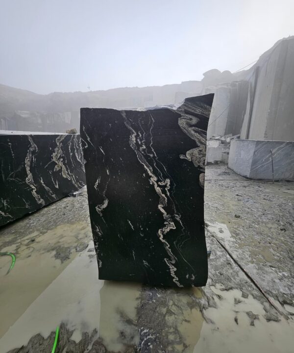 Product Overview: Reliance Titanium Black & Forest Black Granite is a luxurious natural stone celebrated for its striking black background enriched with flowing golden and white veins. Mined from our owned quarry, this granite represents strength, elegance, and timeless beauty — making it a preferred choice for high-end architectural and interior projects across the globe. Each block is a unique creation of nature, offering unmatched character and visual depth. Technical Specifications: Title Reliance Titanium Black & Forest Black Granite Block Stone Type Granite Block Type Gangsaw Block Block Size 300 CM x 180 CM x 180 CM (LXWXH) Color Deep Black with Gold & White Veins Surface Finish Options Wire Saw Cut Density 2960-3000 kg/m3 Compressive Strength 200-250 MPa Water Absorption 0.2%-0.3% Hardness (Mohs) 6 to 7 Porosity Low Origin India Applications Slabs, Countertops, Flooring, Wall Cladding, Interior Key Features: Elegant Aesthetic Appeal: Deep jet-black background enhanced by golden and silver waves — a naturally luxurious look. Superior Strength & Durability: Excellent structural integrity and long-term performance in varied climates. High Polish Retention: Achieves exceptional gloss and mirror-like reflection after finishing. Consistent Texture: Uniform color and grain suitable for large-scale architectural applications. Versatile Application Range: Perfect for multiple interior purposes. Low Maintenance: Resistant to stains, scratches, and moisture, ensuring lasting beauty with minimal upkeep. Export-Grade Blocks: Carefully selected and cut for optimal slab yield and international market standards. Recommended Uses: Kitchen Countertops & Islands Luxury Flooring & Staircases Hotel Lobbies & Reception Areas Wall Cladding & Facades Memorials & Monuments Designer Furniture Tops Why Choose Reliance Titanium Black Granite and Forest Black Granite? Our granite is preferred by export buyers because of: Natural white veins and attractive deep black surface Zero crack, high strength and durability, suitable for projects & reprocessing Consistent Gang Saw block sizes Strict quality checks for each block before shipment Reliable and stable long-term supply Export Capabilities & Payment Terms: We provide smooth, professional export handling with: Payment Options: L/C at sight (Letter of Credit at sight) D/P (Documents Against Payment) T/T advance (if preferred by the buyer) Shipping Documents Provided: Bill of Lading (BL) Commercial Invoice Packing List Certificate of Origin Other documents as per buyer requirements Shipping Price Options: FOB (Indian Port) CNF (any destination port globally) Our logistics team ensures timely loading, documentation, and shipment coordination for a hassle-free experience. About Reliance Mines & Minerals We have a strong presence in the global stone industry, regularly exporting to China, Germany, USA, Oman, and Qatar . Our team is experienced in international trade procedures, ensuring professional communication and smooth cooperation with all partners. We Welcome Your Inquiry If your company is seeking a reliable supplier for premium Titanium black & Forest black granite blocks, we would be pleased to offer quotations, block photos, videos and quarry videos and further details. We look forward to establishing a long-term and successful business relationship with your esteemed company. More About Reliance Titanium Black & Forest Black Granite: Reliance Titanium Black & Forest Black Granite combines natural elegance with engineering excellence. Its bold veins and premium polish bring sophistication to any architectural space, while its robust physical properties ensure durability even in demanding environments. Each block is meticulously extracted and inspected to meet international export quality benchmarks. Reliance Mines & Minerals specializes in the sales and global export of premium granite blocks and slabs. With years of experience in the stone industry, we have established a strong presence in international markets. We are committed to delivering top-quality granite with timely and reliable shipments to major ports worldwide. Our dedicated sales and logistics team is highly skilled in managing export documentation, container loading, and shipping procedures, ensuring a smooth and hassle-free experience for our clients. At the heart of our business is a focus on excellence, professionalism, and customer satisfaction, making us a trusted partner for granite buyers around the globe. 印度 花岗岩 块料 泰坦黑 花岗岩 印度 森林黑 花岗岩 印度 印度 花岗岩 块料, 印度 出口 花岗岩 块, 印度花岗岩原石 中国进口 India granite block Titanium Black granite India Forest Black granite India Granite Blocks Titanium Black Granite Reliance Titanium Black Granite Titanium Black Granite Slabs Polished Titanium Black Granite Bookmatch Titanium Black Granite Titanium Black Granite Exporters India Titanium Black Granite Suppliers Titanium Black Granite Manufacturers Exotic Black Granite with White Veins Deep Black Granite Slabs Mirror Polished Granite Luxury Granite for Interior Walls Natural Stone for Modern Architecture High Gloss Granite Panels Bookmatched Granite Wall Design Black Granite for Hotel Lobby & Flooring Designer Granite Slabs for Projects Indian Granite Exporters Premium Granite from India Granite Slabs for Export Worldwide Granite Supplier Natural Stone Exporter from India Wholesale Granite Supplier Black Granite for Construction & Interiors Architectural Granite Stone Supplier Custom Cut Granite Slabs Export Granite for Wall Cladding Granite for Flooring Granite for Kitchen Countertops Granite for Hotel & Commercial Projects Interior Stone Cladding Luxury Stone for Architects & Designers Black Forest Granite supplier Black Forest Granite manufacturer Black Forest Granite exporter Black Forest Granite quarry Black Forest Granite wholesaler Black Forest Granite seller Buy Black Forest Granite blocks Buy Black Forest Granite slabs Black Forest Granite for flooring Black Forest Granite for countertops Black Forest Granite for wall cladding Black Forest Granite price per sqm Black Forest Granite bulk supplier Black Forest Granite block exporter Black Forest Granite slab manufacturer Black Forest Granite quarry owner Black Forest Granite wholesale price Black Forest Granite large quantity supplier Black Forest Granite custom sizes Black Forest Granite supplier India Black Forest Granite manufacturer India Black Forest Granite exporter India Black Forest Granite quarry India Black Forest Granite supplier [Your City/State] Black Forest Granite international exporter Premium Black Forest Granite supplier Natural Black Forest Granite stone High quality Black Forest Granite slabs Black Forest Granite direct from quarry Black Forest Granite blocks for export Black Forest Granite polished slabs Black granite stone supplier Natural granite stone exporter Indian black granite manufacturer Granite blocks and slabs exporter Dimension stone granite supplier Nebula Wave Granite Stone Manufacturer Export Quality Blocks Supplier Quarry Reliance Mines India Titanium Black Granite Stone Manufacturer Export Quality Blocks Supplier Quarry Reliance Mines India Cosmic Black Granite Stone Manufacturer Export Quality Blocks Supplier Quarry Reliance Mines India Marquina Black Granite Stone Manufacturer Export Quality Blocks Supplier Quarry Reliance Mines India Black Forest Granite Stone Manufacturer Export Quality Blocks Supplier Quarry Reliance Mines India #TitaniumBlackGranite #RelianceGranite #IndianGranite #GraniteExporter #LuxuryGranite #GraniteSupplier #BlackGranite #NaturalStoneIndia #GraniteSlabs #GraniteBookmatch #InteriorDesignStone #ArchitecturalStone #PremiumGranite #GraniteExport #GraniteDesigns #reliancemines #granite #marble #stone #quarry #forestblackgranite
