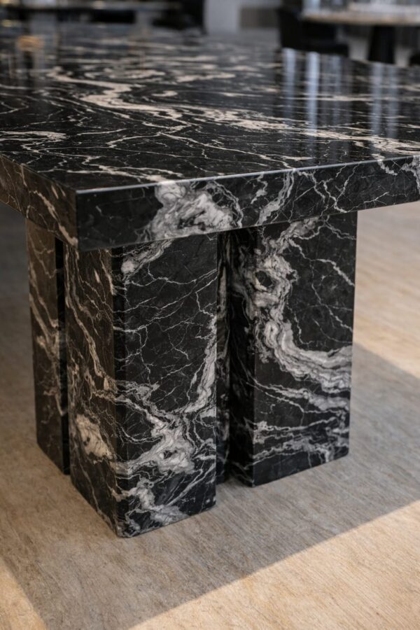 Product Overview: Reliance Titanium Black & Forest Black Granite is a luxurious natural stone celebrated for its striking black background enriched with flowing golden and white veins. Mined from our owned quarry, this granite represents strength, elegance, and timeless beauty — making it a preferred choice for high-end architectural and interior projects across the globe. Each block is a unique creation of nature, offering unmatched character and visual depth. Technical Specifications: Title Reliance Titanium Black & Forest Black Granite Block Stone Type Granite Block Type Gangsaw Block Block Size 300 CM x 180 CM x 180 CM (LXWXH) Color Deep Black with Gold & White Veins Surface Finish Options Wire Saw Cut Density 2960-3000 kg/m3 Compressive Strength 200-250 MPa Water Absorption 0.2%-0.3% Hardness (Mohs) 6 to 7 Porosity Low Origin India Applications Slabs, Countertops, Flooring, Wall Cladding, Interior Key Features: Elegant Aesthetic Appeal: Deep jet-black background enhanced by golden and silver waves — a naturally luxurious look. Superior Strength & Durability: Excellent structural integrity and long-term performance in varied climates. High Polish Retention: Achieves exceptional gloss and mirror-like reflection after finishing. Consistent Texture: Uniform color and grain suitable for large-scale architectural applications. Versatile Application Range: Perfect for multiple interior purposes. Low Maintenance: Resistant to stains, scratches, and moisture, ensuring lasting beauty with minimal upkeep. Export-Grade Blocks: Carefully selected and cut for optimal slab yield and international market standards. Recommended Uses: Kitchen Countertops & Islands Luxury Flooring & Staircases Hotel Lobbies & Reception Areas Wall Cladding & Facades Memorials & Monuments Designer Furniture Tops Why Choose Reliance Titanium Black Granite and Forest Black Granite? Our granite is preferred by export buyers because of: Natural white veins and attractive deep black surface Zero crack, high strength and durability, suitable for projects & reprocessing Consistent Gang Saw block sizes Strict quality checks for each block before shipment Reliable and stable long-term supply Export Capabilities & Payment Terms: We provide smooth, professional export handling with: Payment Options: L/C at sight (Letter of Credit at sight) D/P (Documents Against Payment) T/T advance (if preferred by the buyer) Shipping Documents Provided: Bill of Lading (BL) Commercial Invoice Packing List Certificate of Origin Other documents as per buyer requirements Shipping Price Options: FOB (Indian Port) CNF (any destination port globally) Our logistics team ensures timely loading, documentation, and shipment coordination for a hassle-free experience. About Reliance Mines & Minerals We have a strong presence in the global stone industry, regularly exporting to China, Germany, USA, Oman, and Qatar . Our team is experienced in international trade procedures, ensuring professional communication and smooth cooperation with all partners. We Welcome Your Inquiry If your company is seeking a reliable supplier for premium Titanium black & Forest black granite blocks, we would be pleased to offer quotations, block photos, videos and quarry videos and further details. We look forward to establishing a long-term and successful business relationship with your esteemed company. More About Reliance Titanium Black & Forest Black Granite: Reliance Titanium Black & Forest Black Granite combines natural elegance with engineering excellence. Its bold veins and premium polish bring sophistication to any architectural space, while its robust physical properties ensure durability even in demanding environments. Each block is meticulously extracted and inspected to meet international export quality benchmarks. Reliance Mines & Minerals specializes in the sales and global export of premium granite blocks and slabs. With years of experience in the stone industry, we have established a strong presence in international markets. We are committed to delivering top-quality granite with timely and reliable shipments to major ports worldwide. Our dedicated sales and logistics team is highly skilled in managing export documentation, container loading, and shipping procedures, ensuring a smooth and hassle-free experience for our clients. At the heart of our business is a focus on excellence, professionalism, and customer satisfaction, making us a trusted partner for granite buyers around the globe. 印度 花岗岩 块料 泰坦黑 花岗岩 印度 森林黑 花岗岩 印度 印度 花岗岩 块料, 印度 出口 花岗岩 块, 印度花岗岩原石 中国进口 India granite block Titanium Black granite India Forest Black granite India Granite Blocks Titanium Black Granite Reliance Titanium Black Granite Titanium Black Granite Slabs Polished Titanium Black Granite Bookmatch Titanium Black Granite Titanium Black Granite Exporters India Titanium Black Granite Suppliers Titanium Black Granite Manufacturers Exotic Black Granite with White Veins Deep Black Granite Slabs Mirror Polished Granite Luxury Granite for Interior Walls Natural Stone for Modern Architecture High Gloss Granite Panels Bookmatched Granite Wall Design Black Granite for Hotel Lobby & Flooring Designer Granite Slabs for Projects Indian Granite Exporters Premium Granite from India Granite Slabs for Export Worldwide Granite Supplier Natural Stone Exporter from India Wholesale Granite Supplier Black Granite for Construction & Interiors Architectural Granite Stone Supplier Custom Cut Granite Slabs Export Granite for Wall Cladding Granite for Flooring Granite for Kitchen Countertops Granite for Hotel & Commercial Projects Interior Stone Cladding Luxury Stone for Architects & Designers Black Forest Granite supplier Black Forest Granite manufacturer Black Forest Granite exporter Black Forest Granite quarry Black Forest Granite wholesaler Black Forest Granite seller Buy Black Forest Granite blocks Buy Black Forest Granite slabs Black Forest Granite for flooring Black Forest Granite for countertops Black Forest Granite for wall cladding Black Forest Granite price per sqm Black Forest Granite bulk supplier Black Forest Granite block exporter Black Forest Granite slab manufacturer Black Forest Granite quarry owner Black Forest Granite wholesale price Black Forest Granite large quantity supplier Black Forest Granite custom sizes Black Forest Granite supplier India Black Forest Granite manufacturer India Black Forest Granite exporter India Black Forest Granite quarry India Black Forest Granite supplier [Your City/State] Black Forest Granite international exporter Premium Black Forest Granite supplier Natural Black Forest Granite stone High quality Black Forest Granite slabs Black Forest Granite direct from quarry Black Forest Granite blocks for export Black Forest Granite polished slabs Black granite stone supplier Natural granite stone exporter Indian black granite manufacturer Granite blocks and slabs exporter Dimension stone granite supplier Nebula Wave Granite Stone Manufacturer Export Quality Blocks Supplier Quarry Reliance Mines India Titanium Black Granite Stone Manufacturer Export Quality Blocks Supplier Quarry Reliance Mines India Cosmic Black Granite Stone Manufacturer Export Quality Blocks Supplier Quarry Reliance Mines India Marquina Black Granite Stone Manufacturer Export Quality Blocks Supplier Quarry Reliance Mines India Black Forest Granite Stone Manufacturer Export Quality Blocks Supplier Quarry Reliance Mines India #TitaniumBlackGranite #RelianceGranite #IndianGranite #GraniteExporter #LuxuryGranite #GraniteSupplier #BlackGranite #NaturalStoneIndia #GraniteSlabs #GraniteBookmatch #InteriorDesignStone #ArchitecturalStone #PremiumGranite #GraniteExport #GraniteDesigns #reliancemines #granite #marble #stone #quarry #forestblackgranite