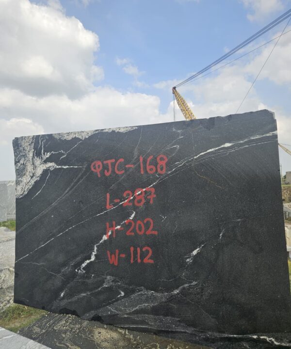 Product Overview: Reliance Titanium Black & Forest Black Granite is a luxurious natural stone celebrated for its striking black background enriched with flowing golden and white veins. Mined from our owned quarry, this granite represents strength, elegance, and timeless beauty — making it a preferred choice for high-end architectural and interior projects across the globe. Each block is a unique creation of nature, offering unmatched character and visual depth. Technical Specifications: Title Reliance Titanium Black & Forest Black Granite Block Stone Type Granite Block Type Gangsaw Block Block Size 300 CM x 180 CM x 180 CM (LXWXH) Color Deep Black with Gold & White Veins Surface Finish Options Wire Saw Cut Density 2960-3000 kg/m3 Compressive Strength 200-250 MPa Water Absorption 0.2%-0.3% Hardness (Mohs) 6 to 7 Porosity Low Origin India Applications Slabs, Countertops, Flooring, Wall Cladding, Interior Key Features: Elegant Aesthetic Appeal: Deep jet-black background enhanced by golden and silver waves — a naturally luxurious look. Superior Strength & Durability: Excellent structural integrity and long-term performance in varied climates. High Polish Retention: Achieves exceptional gloss and mirror-like reflection after finishing. Consistent Texture: Uniform color and grain suitable for large-scale architectural applications. Versatile Application Range: Perfect for multiple interior purposes. Low Maintenance: Resistant to stains, scratches, and moisture, ensuring lasting beauty with minimal upkeep. Export-Grade Blocks: Carefully selected and cut for optimal slab yield and international market standards. Recommended Uses: Kitchen Countertops & Islands Luxury Flooring & Staircases Hotel Lobbies & Reception Areas Wall Cladding & Facades Memorials & Monuments Designer Furniture Tops Why Choose Reliance Titanium Black Granite and Forest Black Granite? Our granite is preferred by export buyers because of: Natural white veins and attractive deep black surface Zero crack, high strength and durability, suitable for projects & reprocessing Consistent Gang Saw block sizes Strict quality checks for each block before shipment Reliable and stable long-term supply Export Capabilities & Payment Terms: We provide smooth, professional export handling with: Payment Options: L/C at sight (Letter of Credit at sight) D/P (Documents Against Payment) T/T advance (if preferred by the buyer) Shipping Documents Provided: Bill of Lading (BL) Commercial Invoice Packing List Certificate of Origin Other documents as per buyer requirements Shipping Price Options: FOB (Indian Port) CNF (any destination port globally) Our logistics team ensures timely loading, documentation, and shipment coordination for a hassle-free experience. About Reliance Mines & Minerals We have a strong presence in the global stone industry, regularly exporting to China, Germany, USA, Oman, and Qatar . Our team is experienced in international trade procedures, ensuring professional communication and smooth cooperation with all partners. We Welcome Your Inquiry If your company is seeking a reliable supplier for premium Titanium black & Forest black granite blocks, we would be pleased to offer quotations, block photos, videos and quarry videos and further details. We look forward to establishing a long-term and successful business relationship with your esteemed company. More About Reliance Titanium Black & Forest Black Granite: Reliance Titanium Black & Forest Black Granite combines natural elegance with engineering excellence. Its bold veins and premium polish bring sophistication to any architectural space, while its robust physical properties ensure durability even in demanding environments. Each block is meticulously extracted and inspected to meet international export quality benchmarks. Reliance Mines & Minerals specializes in the sales and global export of premium granite blocks and slabs. With years of experience in the stone industry, we have established a strong presence in international markets. We are committed to delivering top-quality granite with timely and reliable shipments to major ports worldwide. Our dedicated sales and logistics team is highly skilled in managing export documentation, container loading, and shipping procedures, ensuring a smooth and hassle-free experience for our clients. At the heart of our business is a focus on excellence, professionalism, and customer satisfaction, making us a trusted partner for granite buyers around the globe. 印度 花岗岩 块料 泰坦黑 花岗岩 印度 森林黑 花岗岩 印度 印度 花岗岩 块料, 印度 出口 花岗岩 块, 印度花岗岩原石 中国进口 India granite block Titanium Black granite India Forest Black granite India Granite Blocks Titanium Black Granite Reliance Titanium Black Granite Titanium Black Granite Slabs Polished Titanium Black Granite Bookmatch Titanium Black Granite Titanium Black Granite Exporters India Titanium Black Granite Suppliers Titanium Black Granite Manufacturers Exotic Black Granite with White Veins Deep Black Granite Slabs Mirror Polished Granite Luxury Granite for Interior Walls Natural Stone for Modern Architecture High Gloss Granite Panels Bookmatched Granite Wall Design Black Granite for Hotel Lobby & Flooring Designer Granite Slabs for Projects Indian Granite Exporters Premium Granite from India Granite Slabs for Export Worldwide Granite Supplier Natural Stone Exporter from India Wholesale Granite Supplier Black Granite for Construction & Interiors Architectural Granite Stone Supplier Custom Cut Granite Slabs Export Granite for Wall Cladding Granite for Flooring Granite for Kitchen Countertops Granite for Hotel & Commercial Projects Interior Stone Cladding Luxury Stone for Architects & Designers Black Forest Granite supplier Black Forest Granite manufacturer Black Forest Granite exporter Black Forest Granite quarry Black Forest Granite wholesaler Black Forest Granite seller Buy Black Forest Granite blocks Buy Black Forest Granite slabs Black Forest Granite for flooring Black Forest Granite for countertops Black Forest Granite for wall cladding Black Forest Granite price per sqm Black Forest Granite bulk supplier Black Forest Granite block exporter Black Forest Granite slab manufacturer Black Forest Granite quarry owner Black Forest Granite wholesale price Black Forest Granite large quantity supplier Black Forest Granite custom sizes Black Forest Granite supplier India Black Forest Granite manufacturer India Black Forest Granite exporter India Black Forest Granite quarry India Black Forest Granite supplier [Your City/State] Black Forest Granite international exporter Premium Black Forest Granite supplier Natural Black Forest Granite stone High quality Black Forest Granite slabs Black Forest Granite direct from quarry Black Forest Granite blocks for export Black Forest Granite polished slabs Black granite stone supplier Natural granite stone exporter Indian black granite manufacturer Granite blocks and slabs exporter Dimension stone granite supplier Nebula Wave Granite Stone Manufacturer Export Quality Blocks Supplier Quarry Reliance Mines India Titanium Black Granite Stone Manufacturer Export Quality Blocks Supplier Quarry Reliance Mines India Cosmic Black Granite Stone Manufacturer Export Quality Blocks Supplier Quarry Reliance Mines India Marquina Black Granite Stone Manufacturer Export Quality Blocks Supplier Quarry Reliance Mines India Black Forest Granite Stone Manufacturer Export Quality Blocks Supplier Quarry Reliance Mines India #TitaniumBlackGranite #RelianceGranite #IndianGranite #GraniteExporter #LuxuryGranite #GraniteSupplier #BlackGranite #NaturalStoneIndia #GraniteSlabs #GraniteBookmatch #InteriorDesignStone #ArchitecturalStone #PremiumGranite #GraniteExport #GraniteDesigns #reliancemines #granite #marble #stone #quarry #forestblackgranite