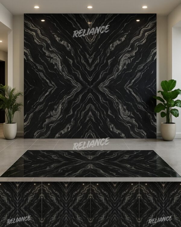 Product Overview: Reliance Titanium Black & Forest Black Granite is a luxurious natural stone celebrated for its striking black background enriched with flowing golden and white veins. Mined from our owned quarry, this granite represents strength, elegance, and timeless beauty — making it a preferred choice for high-end architectural and interior projects across the globe. Each block is a unique creation of nature, offering unmatched character and visual depth. Technical Specifications: Title Reliance Titanium Black & Forest Black Granite Block Stone Type Granite Block Type Gangsaw Block Block Size 300 CM x 180 CM x 180 CM (LXWXH) Color Deep Black with Gold & White Veins Surface Finish Options Wire Saw Cut Density 2960-3000 kg/m3 Compressive Strength 200-250 MPa Water Absorption 0.2%-0.3% Hardness (Mohs) 6 to 7 Porosity Low Origin India Applications Slabs, Countertops, Flooring, Wall Cladding, Interior Key Features: Elegant Aesthetic Appeal: Deep jet-black background enhanced by golden and silver waves — a naturally luxurious look. Superior Strength & Durability: Excellent structural integrity and long-term performance in varied climates. High Polish Retention: Achieves exceptional gloss and mirror-like reflection after finishing. Consistent Texture: Uniform color and grain suitable for large-scale architectural applications. Versatile Application Range: Perfect for multiple interior purposes. Low Maintenance: Resistant to stains, scratches, and moisture, ensuring lasting beauty with minimal upkeep. Export-Grade Blocks: Carefully selected and cut for optimal slab yield and international market standards. Recommended Uses: Kitchen Countertops & Islands Luxury Flooring & Staircases Hotel Lobbies & Reception Areas Wall Cladding & Facades Memorials & Monuments Designer Furniture Tops Why Choose Reliance Titanium Black Granite and Forest Black Granite? Our granite is preferred by export buyers because of: Natural white veins and attractive deep black surface Zero crack, high strength and durability, suitable for projects & reprocessing Consistent Gang Saw block sizes Strict quality checks for each block before shipment Reliable and stable long-term supply Export Capabilities & Payment Terms: We provide smooth, professional export handling with: Payment Options: L/C at sight (Letter of Credit at sight) D/P (Documents Against Payment) T/T advance (if preferred by the buyer) Shipping Documents Provided: Bill of Lading (BL) Commercial Invoice Packing List Certificate of Origin Other documents as per buyer requirements Shipping Price Options: FOB (Indian Port) CNF (any destination port globally) Our logistics team ensures timely loading, documentation, and shipment coordination for a hassle-free experience. About Reliance Mines & Minerals We have a strong presence in the global stone industry, regularly exporting to China, Germany, USA, Oman, and Qatar . Our team is experienced in international trade procedures, ensuring professional communication and smooth cooperation with all partners. We Welcome Your Inquiry If your company is seeking a reliable supplier for premium Titanium black & Forest black granite blocks, we would be pleased to offer quotations, block photos, videos and quarry videos and further details. We look forward to establishing a long-term and successful business relationship with your esteemed company. More About Reliance Titanium Black & Forest Black Granite: Reliance Titanium Black & Forest Black Granite combines natural elegance with engineering excellence. Its bold veins and premium polish bring sophistication to any architectural space, while its robust physical properties ensure durability even in demanding environments. Each block is meticulously extracted and inspected to meet international export quality benchmarks. Reliance Mines & Minerals specializes in the sales and global export of premium granite blocks and slabs. With years of experience in the stone industry, we have established a strong presence in international markets. We are committed to delivering top-quality granite with timely and reliable shipments to major ports worldwide. Our dedicated sales and logistics team is highly skilled in managing export documentation, container loading, and shipping procedures, ensuring a smooth and hassle-free experience for our clients. At the heart of our business is a focus on excellence, professionalism, and customer satisfaction, making us a trusted partner for granite buyers around the globe. 印度 花岗岩 块料 泰坦黑 花岗岩 印度 森林黑 花岗岩 印度 印度 花岗岩 块料, 印度 出口 花岗岩 块, 印度花岗岩原石 中国进口 India granite block Titanium Black granite India Forest Black granite India Granite Blocks Titanium Black Granite Reliance Titanium Black Granite Titanium Black Granite Slabs Polished Titanium Black Granite Bookmatch Titanium Black Granite Titanium Black Granite Exporters India Titanium Black Granite Suppliers Titanium Black Granite Manufacturers Exotic Black Granite with White Veins Deep Black Granite Slabs Mirror Polished Granite Luxury Granite for Interior Walls Natural Stone for Modern Architecture High Gloss Granite Panels Bookmatched Granite Wall Design Black Granite for Hotel Lobby & Flooring Designer Granite Slabs for Projects Indian Granite Exporters Premium Granite from India Granite Slabs for Export Worldwide Granite Supplier Natural Stone Exporter from India Wholesale Granite Supplier Black Granite for Construction & Interiors Architectural Granite Stone Supplier Custom Cut Granite Slabs Export Granite for Wall Cladding Granite for Flooring Granite for Kitchen Countertops Granite for Hotel & Commercial Projects Interior Stone Cladding Luxury Stone for Architects & Designers Black Forest Granite supplier Black Forest Granite manufacturer Black Forest Granite exporter Black Forest Granite quarry Black Forest Granite wholesaler Black Forest Granite seller Buy Black Forest Granite blocks Buy Black Forest Granite slabs Black Forest Granite for flooring Black Forest Granite for countertops Black Forest Granite for wall cladding Black Forest Granite price per sqm Black Forest Granite bulk supplier Black Forest Granite block exporter Black Forest Granite slab manufacturer Black Forest Granite quarry owner Black Forest Granite wholesale price Black Forest Granite large quantity supplier Black Forest Granite custom sizes Black Forest Granite supplier India Black Forest Granite manufacturer India Black Forest Granite exporter India Black Forest Granite quarry India Black Forest Granite supplier [Your City/State] Black Forest Granite international exporter Premium Black Forest Granite supplier Natural Black Forest Granite stone High quality Black Forest Granite slabs Black Forest Granite direct from quarry Black Forest Granite blocks for export Black Forest Granite polished slabs Black granite stone supplier Natural granite stone exporter Indian black granite manufacturer Granite blocks and slabs exporter Dimension stone granite supplier Nebula Wave Granite Stone Manufacturer Export Quality Blocks Supplier Quarry Reliance Mines India Titanium Black Granite Stone Manufacturer Export Quality Blocks Supplier Quarry Reliance Mines India Cosmic Black Granite Stone Manufacturer Export Quality Blocks Supplier Quarry Reliance Mines India Marquina Black Granite Stone Manufacturer Export Quality Blocks Supplier Quarry Reliance Mines India Black Forest Granite Stone Manufacturer Export Quality Blocks Supplier Quarry Reliance Mines India #TitaniumBlackGranite #RelianceGranite #IndianGranite #GraniteExporter #LuxuryGranite #GraniteSupplier #BlackGranite #NaturalStoneIndia #GraniteSlabs #GraniteBookmatch #InteriorDesignStone #ArchitecturalStone #PremiumGranite #GraniteExport #GraniteDesigns #reliancemines #granite #marble #stone #quarry #forestblackgranite