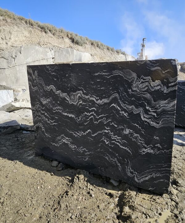 Product Overview: Reliance Titanium Black & Forest Black Granite is a luxurious natural stone celebrated for its striking black background enriched with flowing golden and white veins. Mined from our owned quarry, this granite represents strength, elegance, and timeless beauty — making it a preferred choice for high-end architectural and interior projects across the globe. Each block is a unique creation of nature, offering unmatched character and visual depth. Technical Specifications: Title Reliance Titanium Black & Forest Black Granite Block Stone Type Granite Block Type Gangsaw Block Block Size 300 CM x 180 CM x 180 CM (LXWXH) Color Deep Black with Gold & White Veins Surface Finish Options Wire Saw Cut Density 2960-3000 kg/m3 Compressive Strength 200-250 MPa Water Absorption 0.2%-0.3% Hardness (Mohs) 6 to 7 Porosity Low Origin India Applications Slabs, Countertops, Flooring, Wall Cladding, Interior Key Features: Elegant Aesthetic Appeal: Deep jet-black background enhanced by golden and silver waves — a naturally luxurious look. Superior Strength & Durability: Excellent structural integrity and long-term performance in varied climates. High Polish Retention: Achieves exceptional gloss and mirror-like reflection after finishing. Consistent Texture: Uniform color and grain suitable for large-scale architectural applications. Versatile Application Range: Perfect for multiple interior purposes. Low Maintenance: Resistant to stains, scratches, and moisture, ensuring lasting beauty with minimal upkeep. Export-Grade Blocks: Carefully selected and cut for optimal slab yield and international market standards. Recommended Uses: Kitchen Countertops & Islands Luxury Flooring & Staircases Hotel Lobbies & Reception Areas Wall Cladding & Facades Memorials & Monuments Designer Furniture Tops Why Choose Reliance Titanium Black Granite and Forest Black Granite? Our granite is preferred by export buyers because of: Natural white veins and attractive deep black surface Zero crack, high strength and durability, suitable for projects & reprocessing Consistent Gang Saw block sizes Strict quality checks for each block before shipment Reliable and stable long-term supply Export Capabilities & Payment Terms: We provide smooth, professional export handling with: Payment Options: L/C at sight (Letter of Credit at sight) D/P (Documents Against Payment) T/T advance (if preferred by the buyer) Shipping Documents Provided: Bill of Lading (BL) Commercial Invoice Packing List Certificate of Origin Other documents as per buyer requirements Shipping Price Options: FOB (Indian Port) CNF (any destination port globally) Our logistics team ensures timely loading, documentation, and shipment coordination for a hassle-free experience. About Reliance Mines & Minerals We have a strong presence in the global stone industry, regularly exporting to China, Germany, USA, Oman, and Qatar . Our team is experienced in international trade procedures, ensuring professional communication and smooth cooperation with all partners. We Welcome Your Inquiry If your company is seeking a reliable supplier for premium Titanium black & Forest black granite blocks, we would be pleased to offer quotations, block photos, videos and quarry videos and further details. We look forward to establishing a long-term and successful business relationship with your esteemed company. More About Reliance Titanium Black & Forest Black Granite: Reliance Titanium Black & Forest Black Granite combines natural elegance with engineering excellence. Its bold veins and premium polish bring sophistication to any architectural space, while its robust physical properties ensure durability even in demanding environments. Each block is meticulously extracted and inspected to meet international export quality benchmarks. Reliance Mines & Minerals specializes in the sales and global export of premium granite blocks and slabs. With years of experience in the stone industry, we have established a strong presence in international markets. We are committed to delivering top-quality granite with timely and reliable shipments to major ports worldwide. Our dedicated sales and logistics team is highly skilled in managing export documentation, container loading, and shipping procedures, ensuring a smooth and hassle-free experience for our clients. At the heart of our business is a focus on excellence, professionalism, and customer satisfaction, making us a trusted partner for granite buyers around the globe. 印度 花岗岩 块料 泰坦黑 花岗岩 印度 森林黑 花岗岩 印度 印度 花岗岩 块料, 印度 出口 花岗岩 块, 印度花岗岩原石 中国进口 India granite block Titanium Black granite India Forest Black granite India Granite Blocks Titanium Black Granite Reliance Titanium Black Granite Titanium Black Granite Slabs Polished Titanium Black Granite Bookmatch Titanium Black Granite Titanium Black Granite Exporters India Titanium Black Granite Suppliers Titanium Black Granite Manufacturers Exotic Black Granite with White Veins Deep Black Granite Slabs Mirror Polished Granite Luxury Granite for Interior Walls Natural Stone for Modern Architecture High Gloss Granite Panels Bookmatched Granite Wall Design Black Granite for Hotel Lobby & Flooring Designer Granite Slabs for Projects Indian Granite Exporters Premium Granite from India Granite Slabs for Export Worldwide Granite Supplier Natural Stone Exporter from India Wholesale Granite Supplier Black Granite for Construction & Interiors Architectural Granite Stone Supplier Custom Cut Granite Slabs Export Granite for Wall Cladding Granite for Flooring Granite for Kitchen Countertops Granite for Hotel & Commercial Projects Interior Stone Cladding Luxury Stone for Architects & Designers Black Forest Granite supplier Black Forest Granite manufacturer Black Forest Granite exporter Black Forest Granite quarry Black Forest Granite wholesaler Black Forest Granite seller Buy Black Forest Granite blocks Buy Black Forest Granite slabs Black Forest Granite for flooring Black Forest Granite for countertops Black Forest Granite for wall cladding Black Forest Granite price per sqm Black Forest Granite bulk supplier Black Forest Granite block exporter Black Forest Granite slab manufacturer Black Forest Granite quarry owner Black Forest Granite wholesale price Black Forest Granite large quantity supplier Black Forest Granite custom sizes Black Forest Granite supplier India Black Forest Granite manufacturer India Black Forest Granite exporter India Black Forest Granite quarry India Black Forest Granite supplier [Your City/State] Black Forest Granite international exporter Premium Black Forest Granite supplier Natural Black Forest Granite stone High quality Black Forest Granite slabs Black Forest Granite direct from quarry Black Forest Granite blocks for export Black Forest Granite polished slabs Black granite stone supplier Natural granite stone exporter Indian black granite manufacturer Granite blocks and slabs exporter Dimension stone granite supplier Nebula Wave Granite Stone Manufacturer Export Quality Blocks Supplier Quarry Reliance Mines India Titanium Black Granite Stone Manufacturer Export Quality Blocks Supplier Quarry Reliance Mines India Cosmic Black Granite Stone Manufacturer Export Quality Blocks Supplier Quarry Reliance Mines India Marquina Black Granite Stone Manufacturer Export Quality Blocks Supplier Quarry Reliance Mines India Black Forest Granite Stone Manufacturer Export Quality Blocks Supplier Quarry Reliance Mines India #TitaniumBlackGranite #RelianceGranite #IndianGranite #GraniteExporter #LuxuryGranite #GraniteSupplier #BlackGranite #NaturalStoneIndia #GraniteSlabs #GraniteBookmatch #InteriorDesignStone #ArchitecturalStone #PremiumGranite #GraniteExport #GraniteDesigns #reliancemines #granite #marble #stone #quarry #forestblackgranite