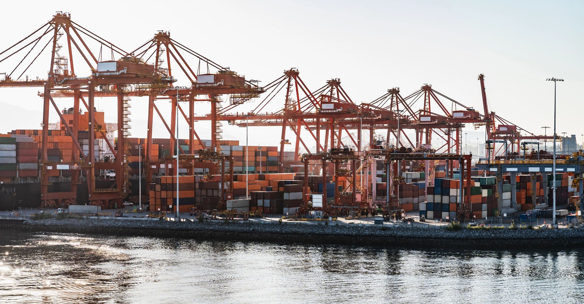 Container port infrastructure for international dispatch